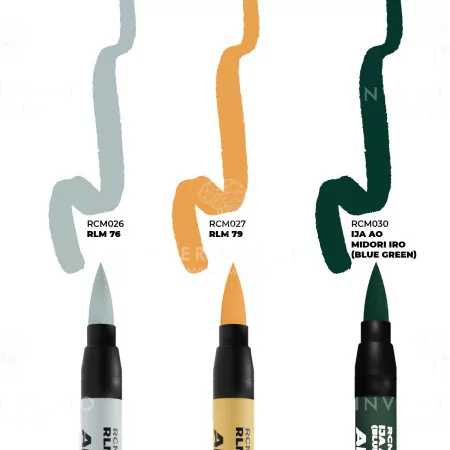 RCM111 | Real Colors Markers: Wwii Axis Aircraft Squiggle Camouflage Colors [3]