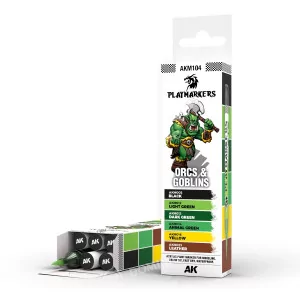 AKM104 | Ak Interactive: Playmarkers Set - Orcs & Goblins | 6xMarkers *DAY ONE: 30/04/2025