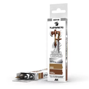 AKM108 | Ak Interactive: Playmarkers Set - Tools & Weapons | 6xMarkers *DAY ONE: 30/04/2025