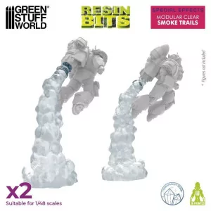 Green Stuff World: 12932 Resin Bits - Modular Clear Smoke Trails 1/48 [2]