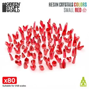 Green Stuff World: 1281 RED Resin Crystals - Small