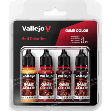 Game Color Set: Red Color Set | 4x18ml