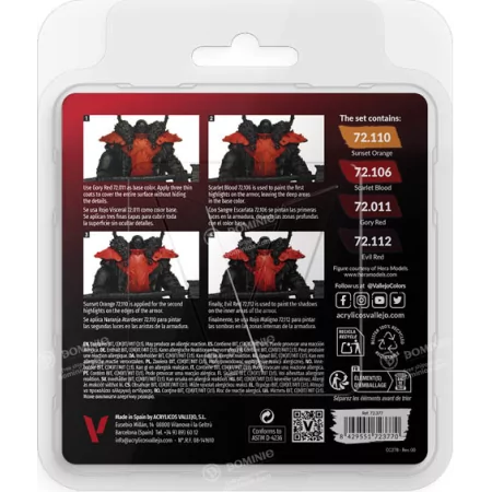 Game Color Set: Red Color Set | 4x18ml