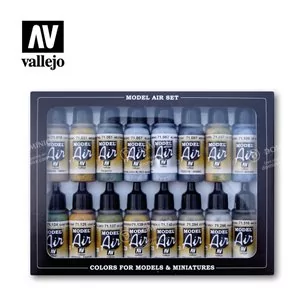 71185 | Vallejo Model Air Set: WWII Usaaf Aircraft | 16x18ml