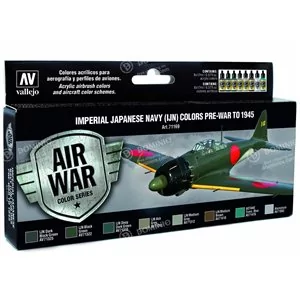 71.169 Vallejo Air War Set: Imperial Japanese Army (IJN) Colors Pre War to 1945