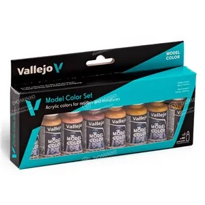 70124 | Vallejo Model Color Set: Face & Skintones | 8x18ml