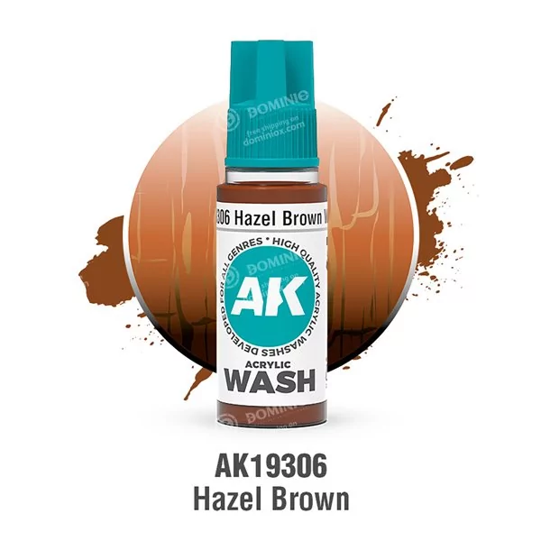 AK19306 | Acrylic Washes: Hazel Brown 18ml  *DAY ONE: 12/12/2025