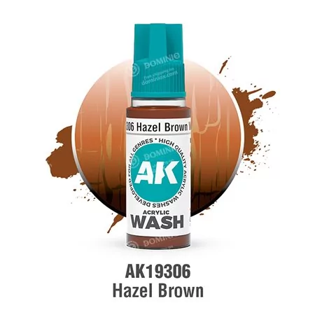 AK19306 | Acrylic Washes: Hazel Brown 18ml  *DAY ONE: 12/12/2025