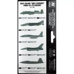 71156 Model Air Set: USAF Color "Gray Schemes" from 70s to Present 2