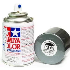 PS-63 Tamiya Spray Policarbonato Bright Gun Metal (100ml)