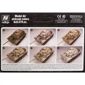 Vallejo Model Air Set: 71209 US Modern Desert Colors (6x17ml) 2