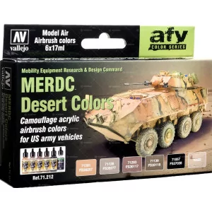 Vallejo Model Air Set: 71212 MERDC Desert Colors (6x17ml)