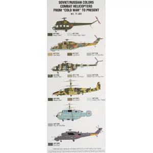 71.601 Vallejo Model Air Set: Soviet/Russian Colors Combat Helicopters from Cold 2