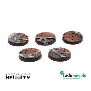 Infinity  Base Tops 25mm Nomads by Giraldez MKII (5) 2