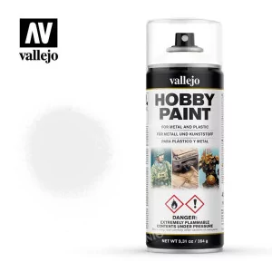 28.010 Vallejo Primer Spray Matte White (400ml) [SHIPPED TO EUROPE ONLY]