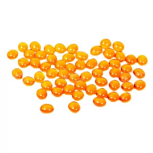 Chessex Glass Gaming Stones: CHX01123 Crystal Orange (40+)