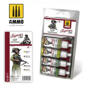 Ammo Mig: 7030 IDF Uniforms Figures Set (4x17ml)