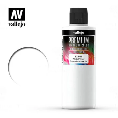 63.061 Vallejo Premium Airbrush: White Primer [200ml]