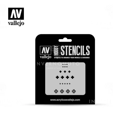 Vallejo Stencils: AFV001 Assorted German WWII Tank Marks