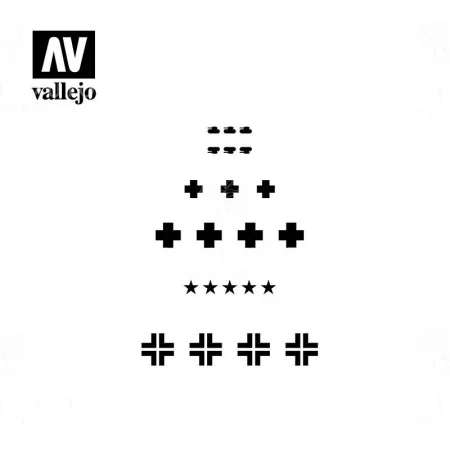 Vallejo Stencils: AFV001 Assorted German WWII Tank Marks