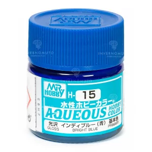 H-015 Mr Hobby Aqueous: Bright Blue/Blu Brillante | Lucido| Primario | (10ml)
