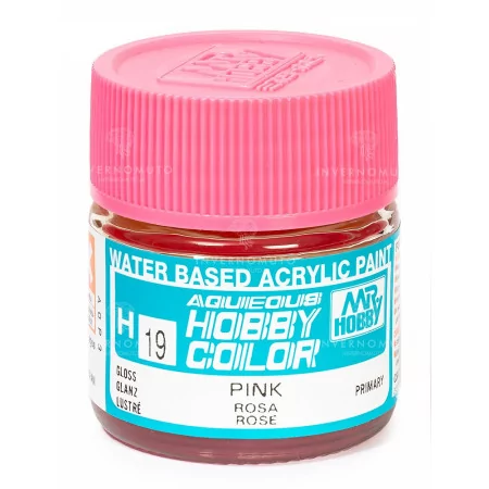 H-019 Mr Hobby Aqueous: Pink/Rosa | Gloss| Primary | (10ml)