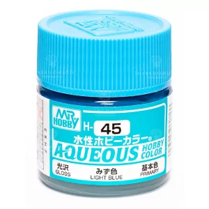H-045 Mr Hobby Aqueous: Light Blue/Azzurro Chiaro | Lucido | Primario | (10ml)