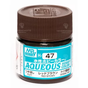 H-047 Mr Hobby Aqueous: Red Brown/Marrone Rosso | Opaco | Carri Tedeschi (10ml)
