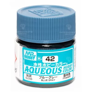 H-042 Mr Hobby Aqueous: Blue Gray/ Grigio Blu | Lucido | Primario | (10ml)
