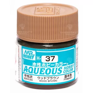 H-037 Mr Hobby Aqueous: Wood Brown/Marrone Legno | Lucido | Primario | (10ml)