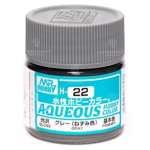 H-022 Mr Hobby Aqueous: Gray/Grigio | Lucido | Primario | (10ml)