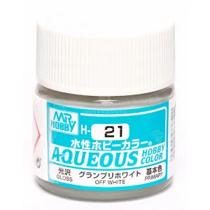 H-021 Mr Hobby Aqueous: Off White/Bianco Sporco | Lucido| Primario | (10ml)