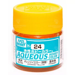 H-024 Mr Hobby Aqueous: Orange Yellow/Giallo Arancio | Lucido | Primario | (10ml