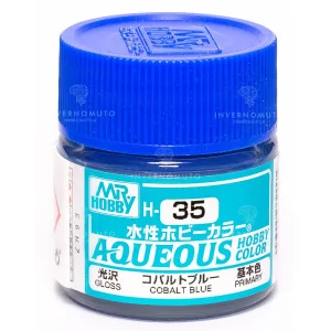 H-035 Mr Hobby Aqueous: Cobalt Blue/Blu Cobalto | Lucido | Primario | (10ml)