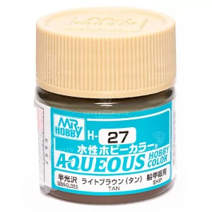 H-027 Mr Hobby Aqueous: Tan/Beige | Lucido | Navale | (10ml)