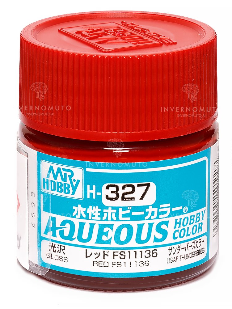 H-327 Mr Hobby Aqueous: Red/Rosso FS11136 | Gloss | USAF Thunderbirds |  (10ml)
