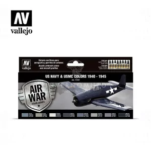 71.157 Set Vallejo Model Air: US Navy & USMC Colors 1940-1945