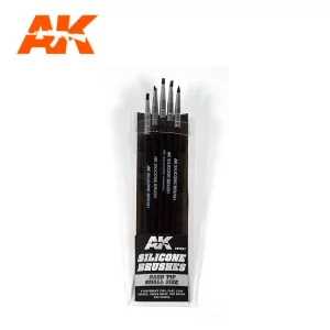 buy nowAK9087 | AK Interactive: SET OF 5 SILICONE BRUSHES HARD