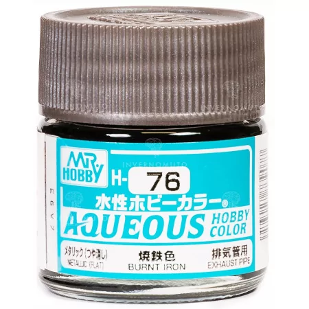 H-076 Mr Hobby Aqueous: Burnt Iron | Gloss | (10ml)
