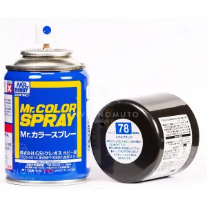 S-078 Mr Color Spray:  Metal Black | (100ml)