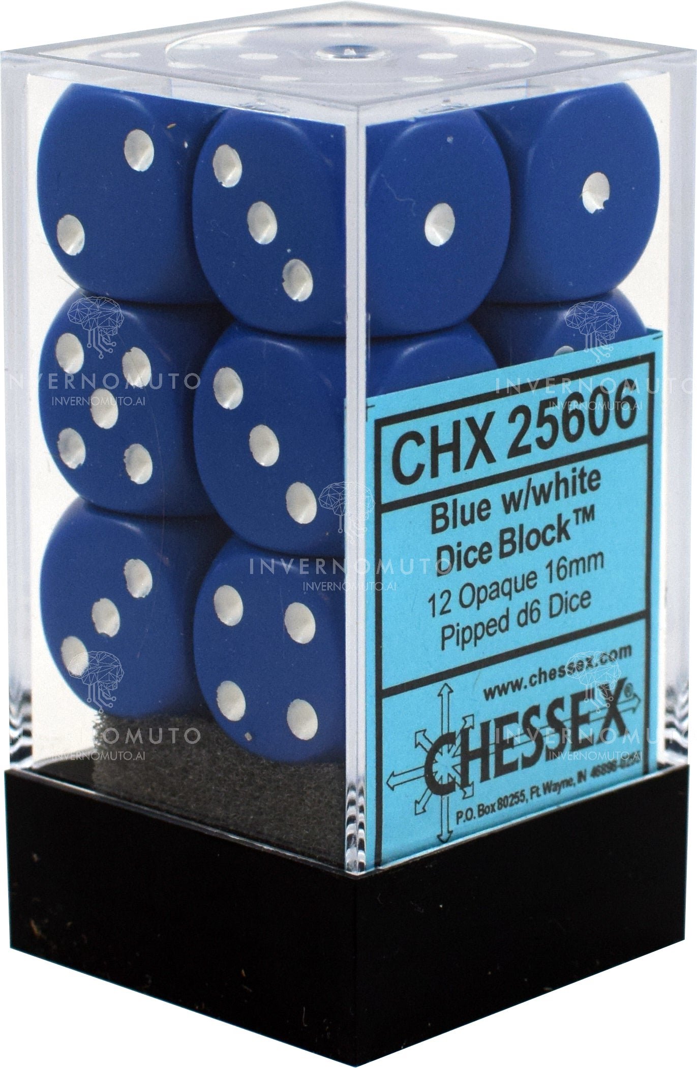 Chessex Chessex Opaco Blue W6 16mm Cubo Set CHX25606 