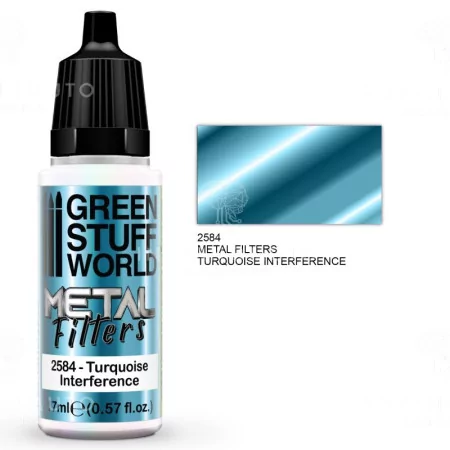 2584 Green Stuff World: Metal Filters - Turquoise Interference