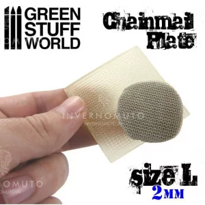 1613 Green Stuff World: Texture Plate - ChainMail - Size L