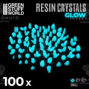 10386 Green Stuff World: AQUA TURQUOISE GLOW Resin Crystals - Small