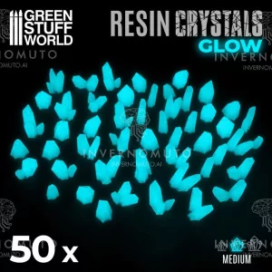 10393 Green Stuff World: AQUA TURQUOISE GLOW Resin Crystals - Medium