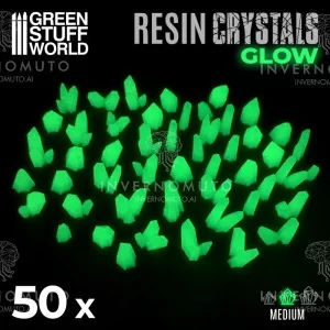 10392 Green Stuff World: GREEN GLOW Resin Crystals - Medium