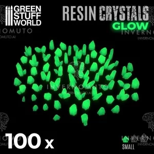 10385 Green Stuff World: GREEN GLOW Resin Crystals - Small