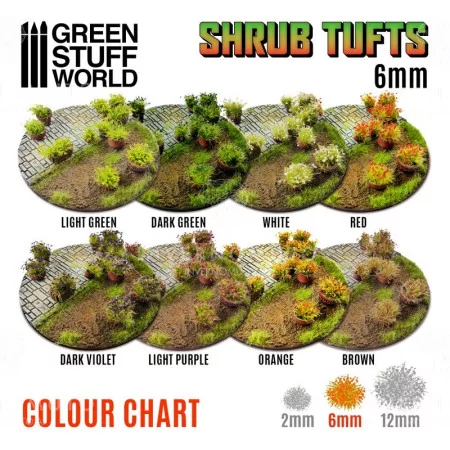 10744 Green Stuff World: Shrubs TUFTS - 6mm self-adhesive - LIGHT PURPLE