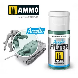 Ammo Mig: 0809 Acrylic Filter Turquoise | 15ml