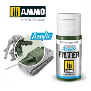 Ammo Mig: 0815 Acrylic Filter Green Black  | 15ml